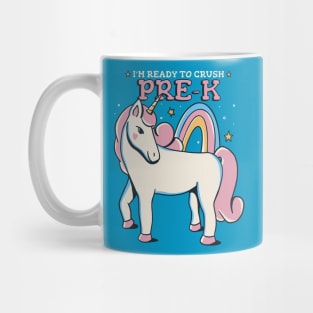 Ready to Crush Pre-K Cute Unicorn Back to School Preschool Mug